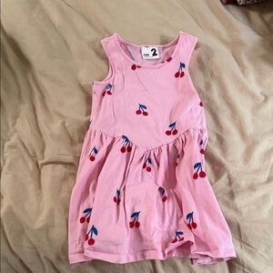 Cotton on pink cherry dress